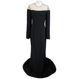 Stella McCartney Oberon Crystal Mesh Split Sleeve Gown Size 44 MSRP $4,474